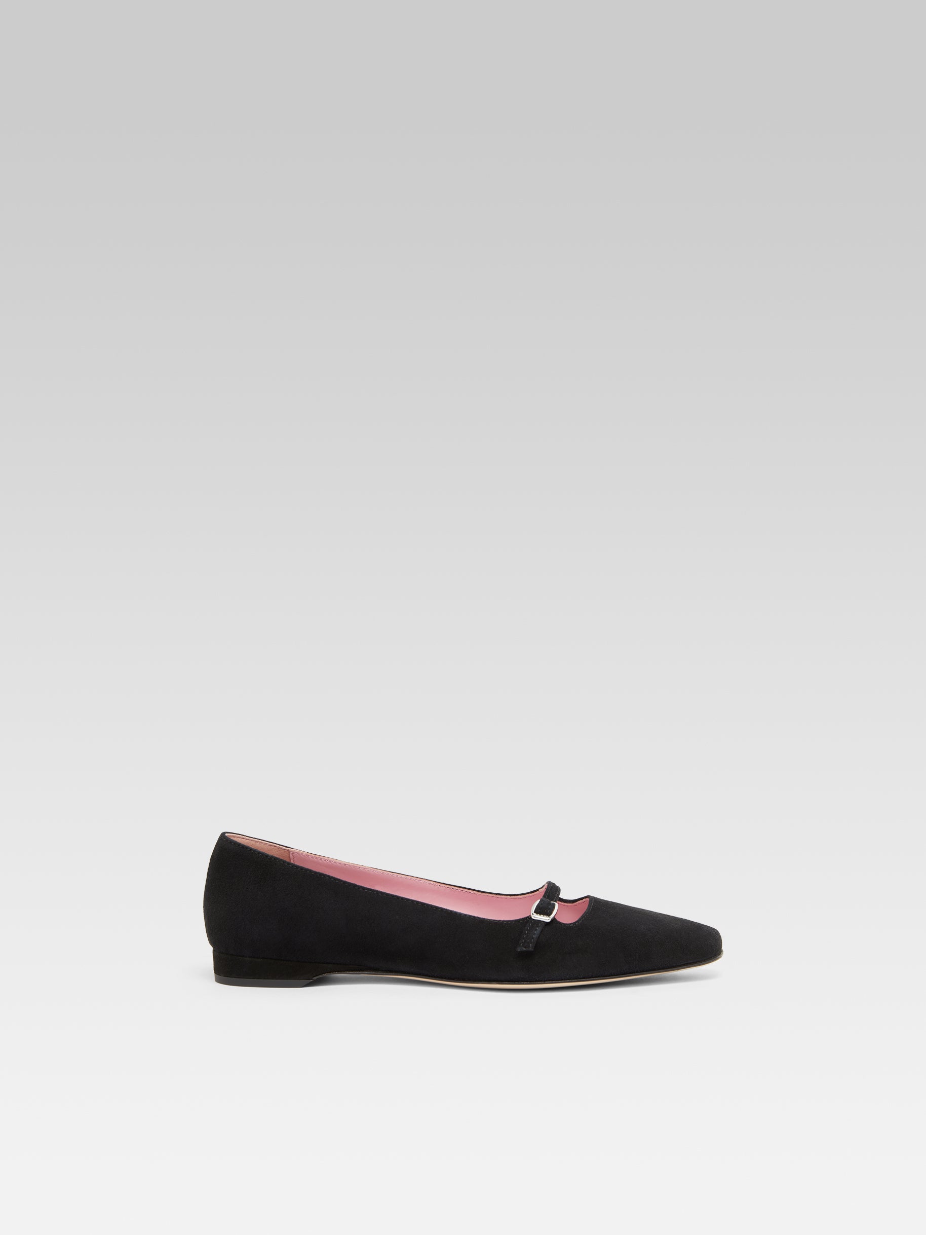 Emilie - Ballerines cuir velours noir