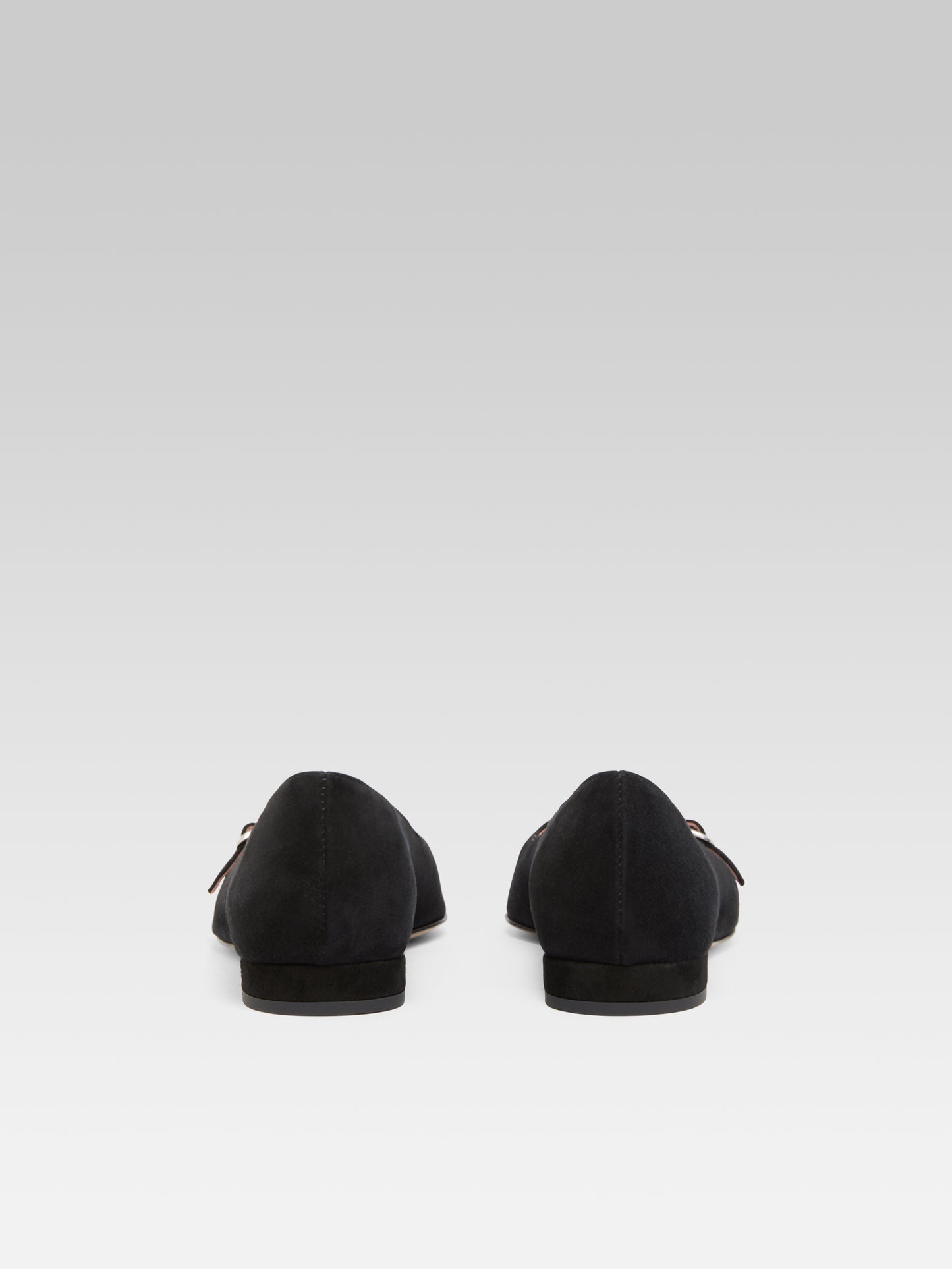 Emilie - Black suede leather ballet flats