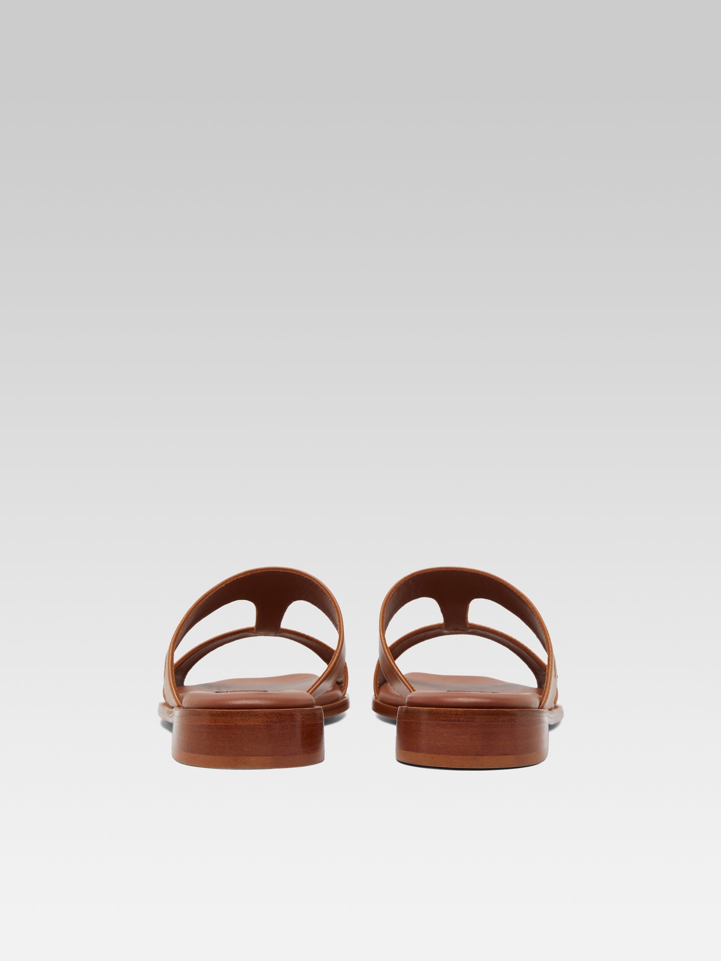 Ilienne - Camel leather flat mules