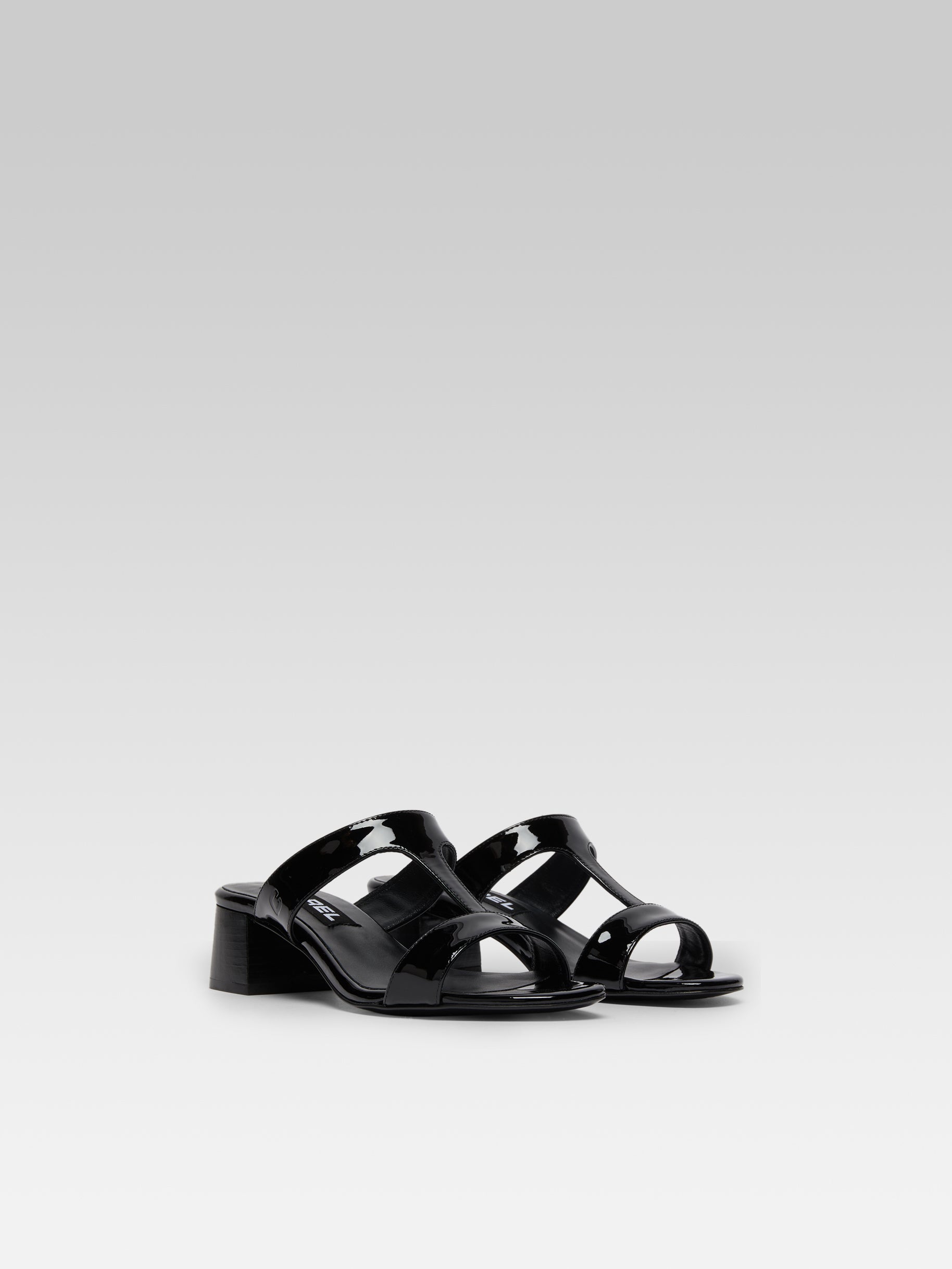 Isis - Black patent leather mules - Image number 2