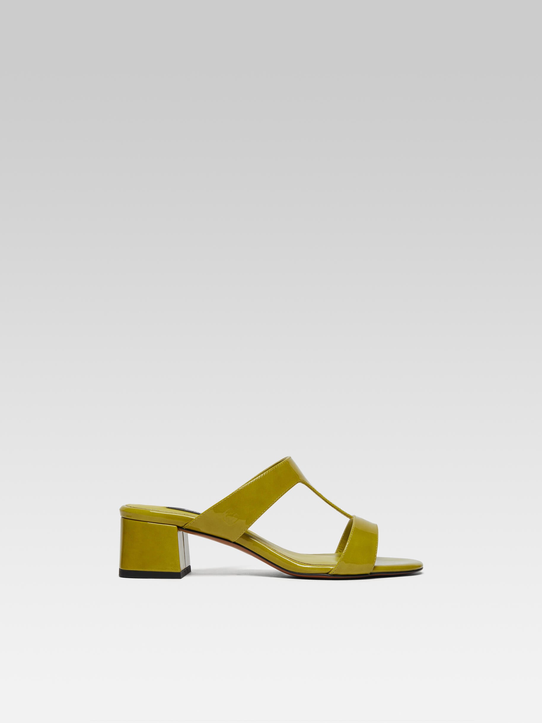 Isis - Lime green patent leather mules - Image number 1