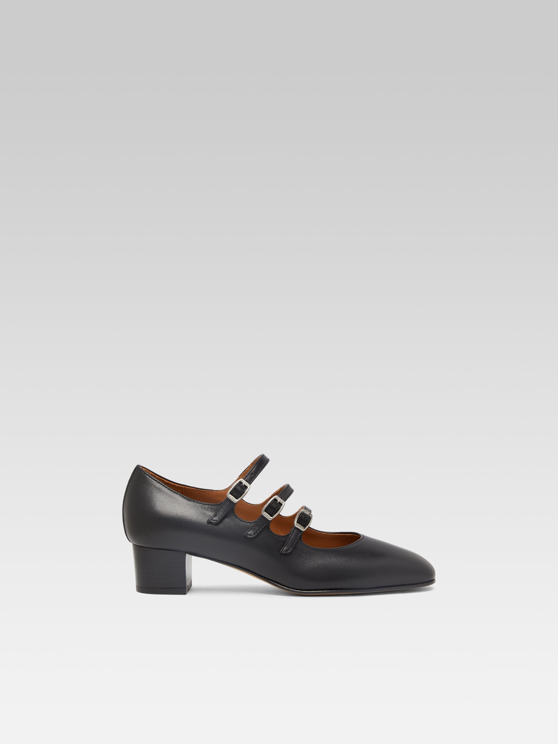 Kina - Black leather Mary Janes pumps