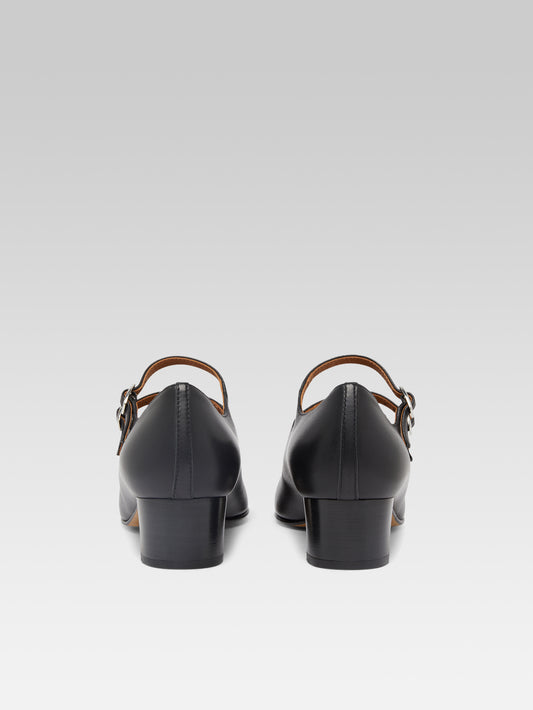 Kina - Black smooth leather Mary Janes pumps - Image number 6