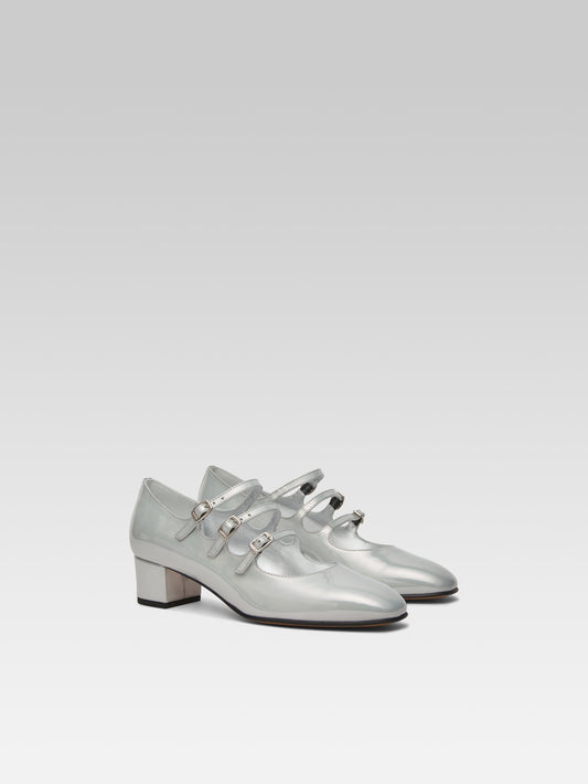 Kina - White reflex leather Mary Janes pumps - Image number 2