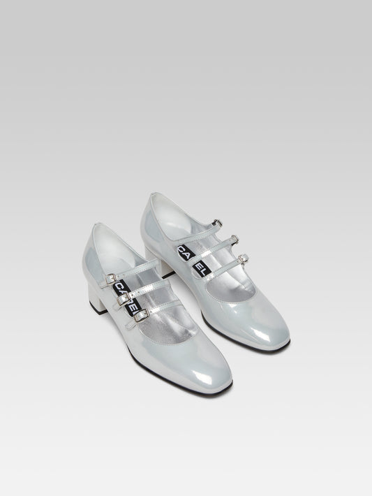 Kina - White reflex leather Mary Janes pumps - Image number 3