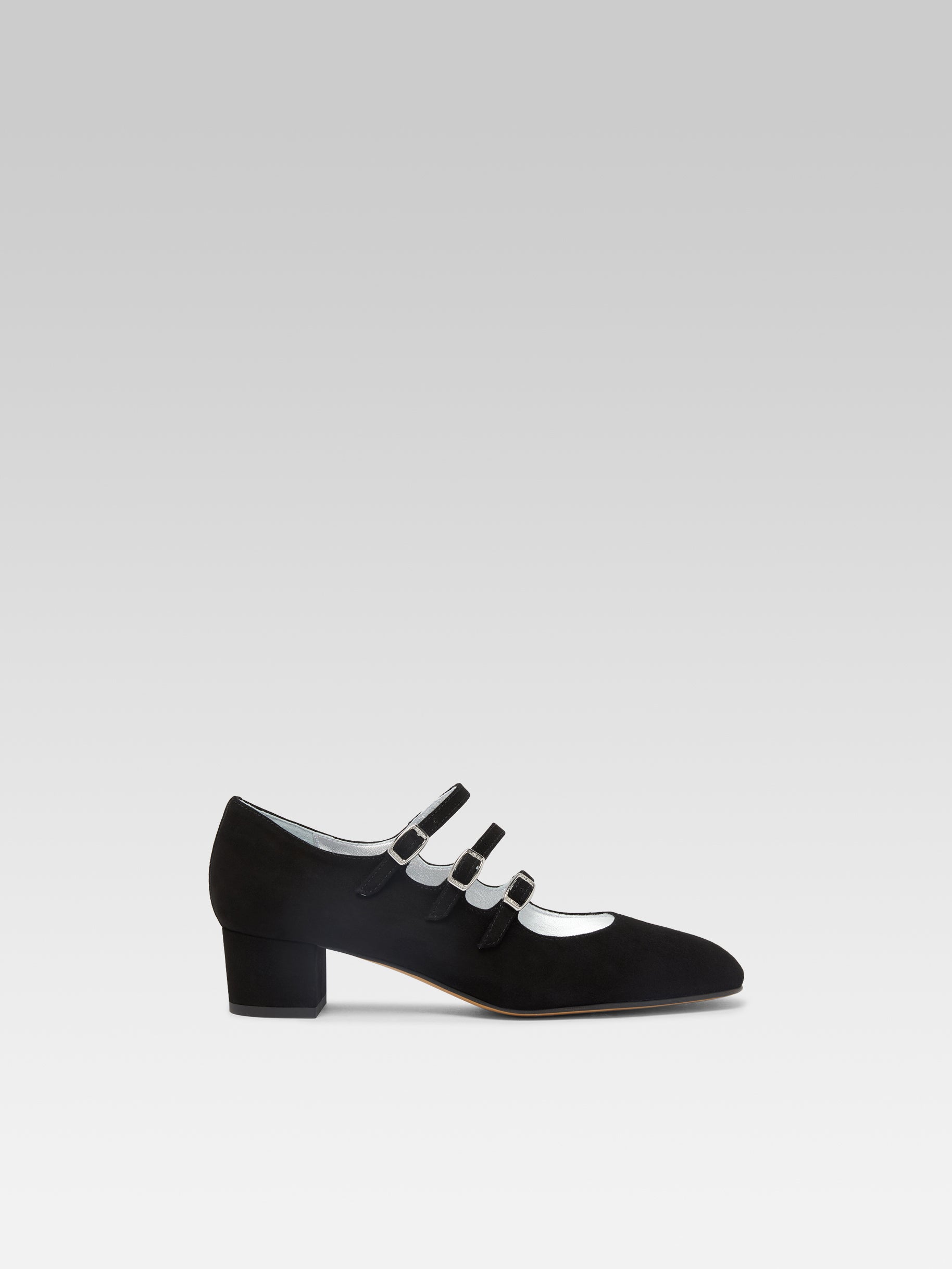 Kina - Black suede leather Mary Janes pumps