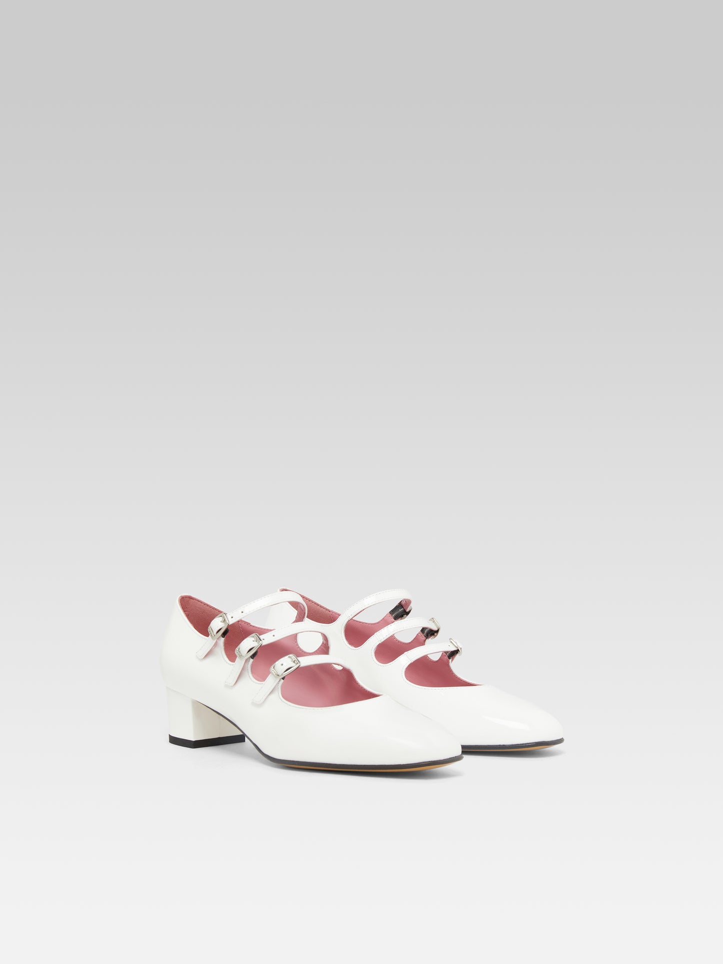 Kina - White patent leather Mary Janes pumps