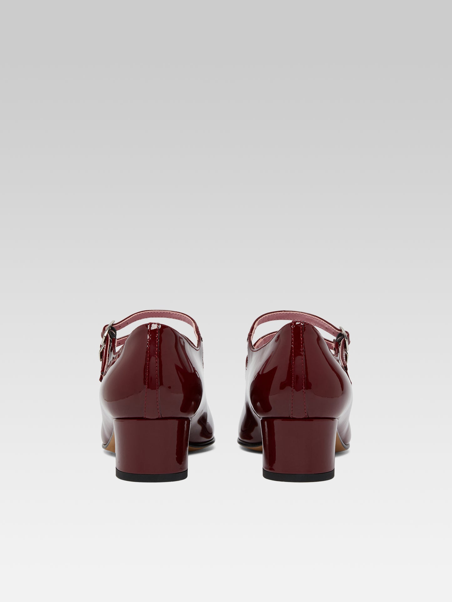 Kina - Escarpins babies cuir verni bordeaux