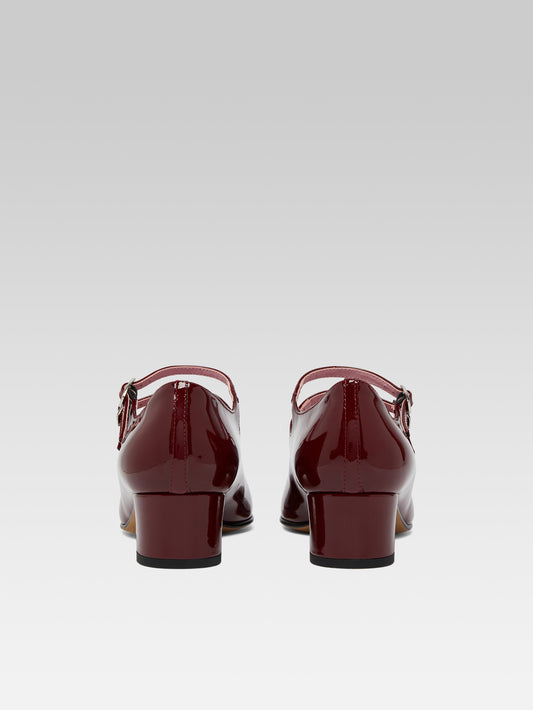 Kina - Burgundy patent leather Mary Janes pumps - Image number 7