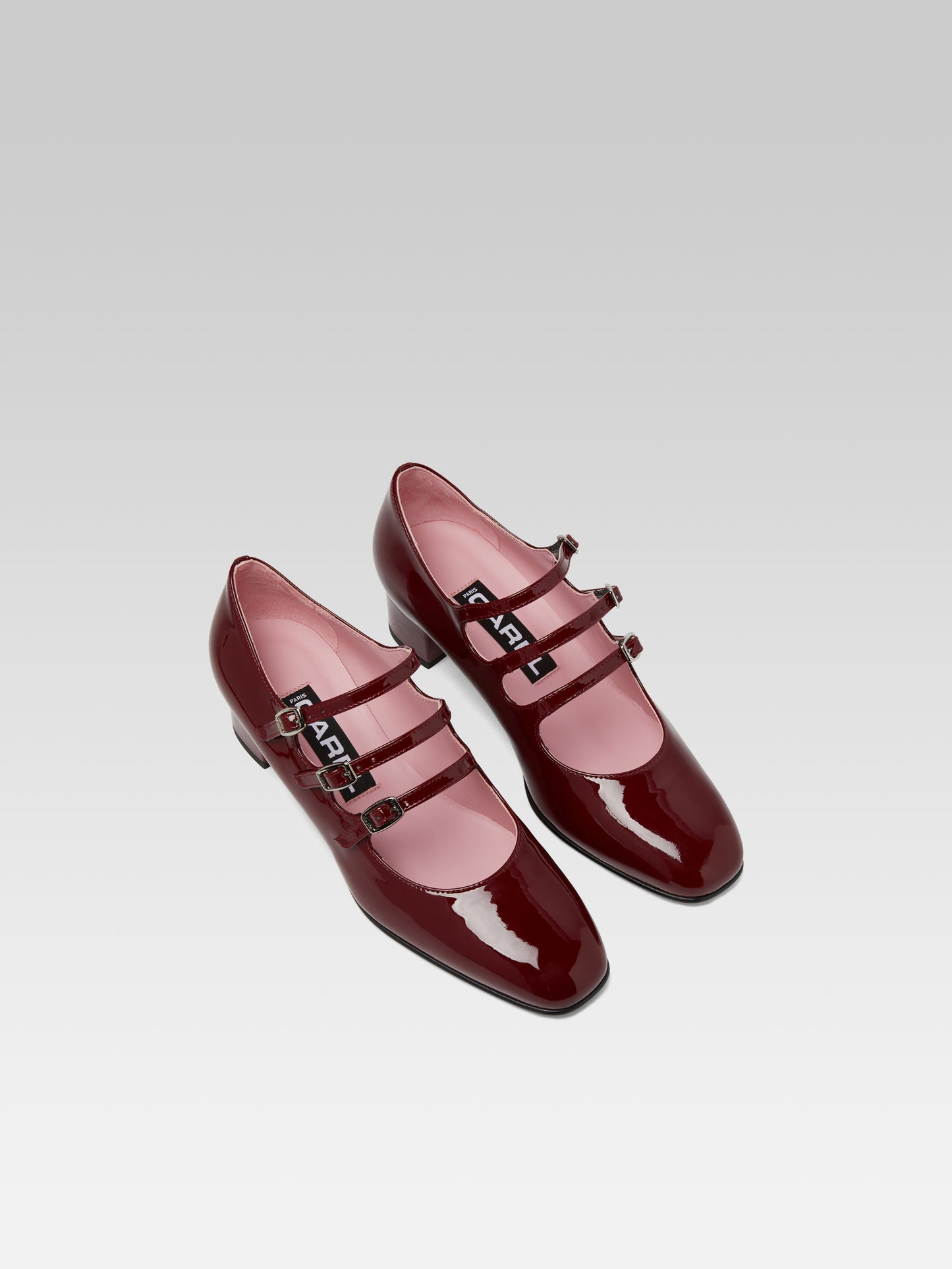 Kina - Burgundy patent leather Mary Janes pumps