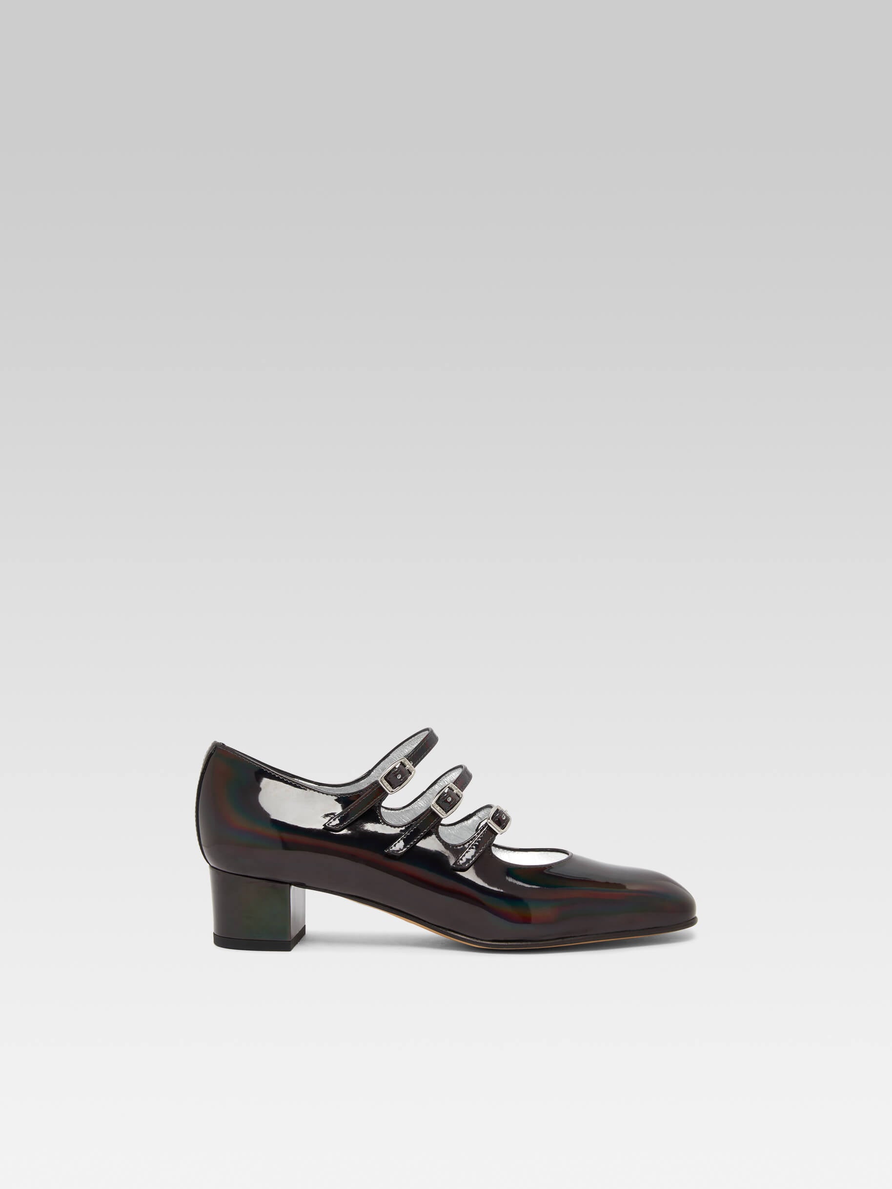 Kina - Black reflex leather Mary Janes pumps