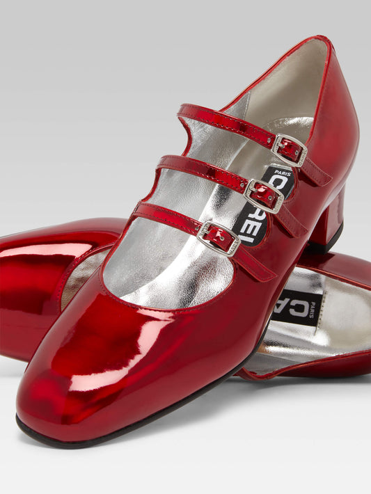 Kina - Red reflex leather Mary Janes pumps - Image number 4