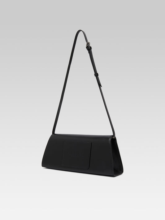 Madeleine - Black leather shoulder bag - Image number 6