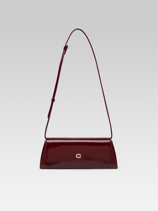 Madeleine - Burgundy patent leather shoulder bag