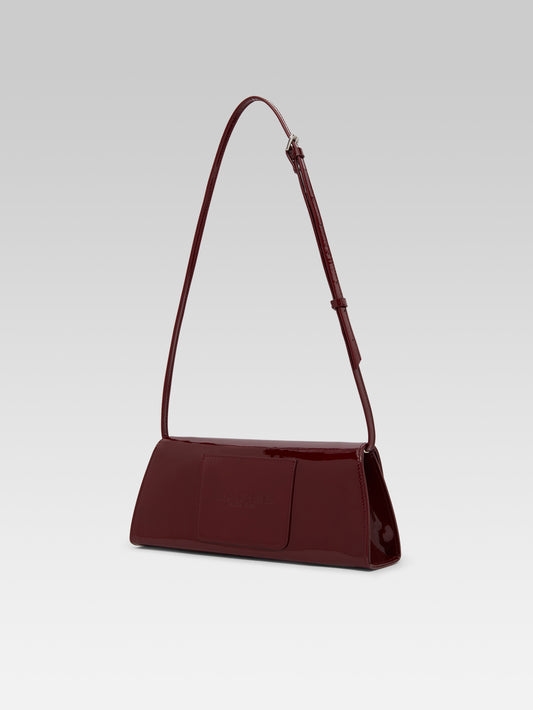 Madeleine - Sac épaule cuir verni bordeaux - Image numéro 4