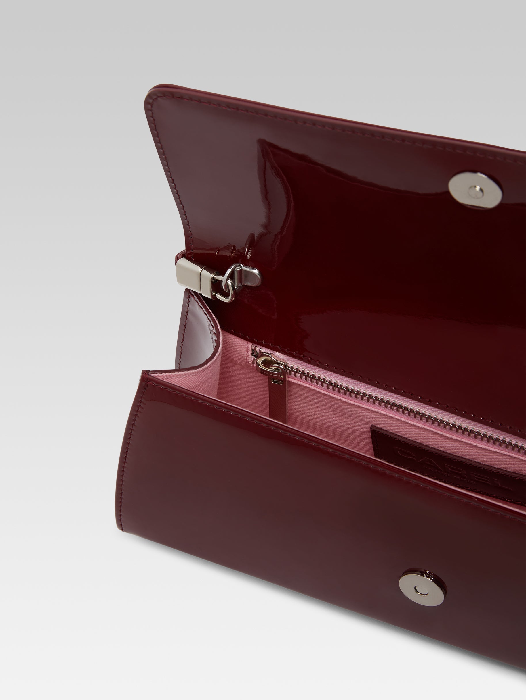 Madeleine - Burgundy patent leather shoulder bag - Image number 4