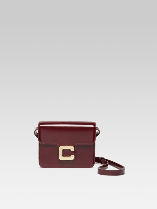 Mini Sorbonne - Burgundy glossy leather bag - Image number 2