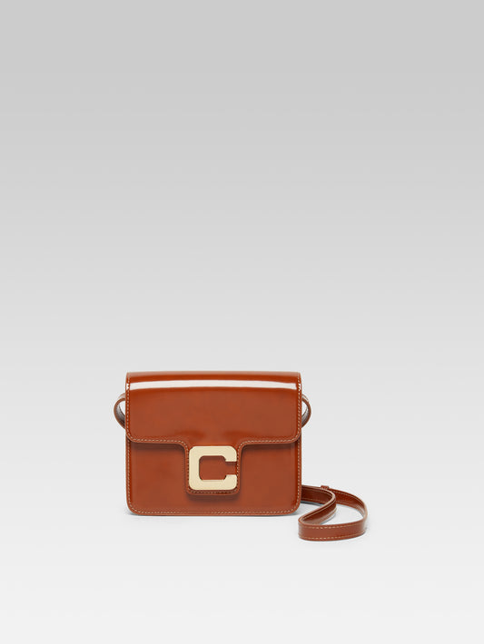 Mini Sorbonne - Cognac glossy leather bag - Image number 2