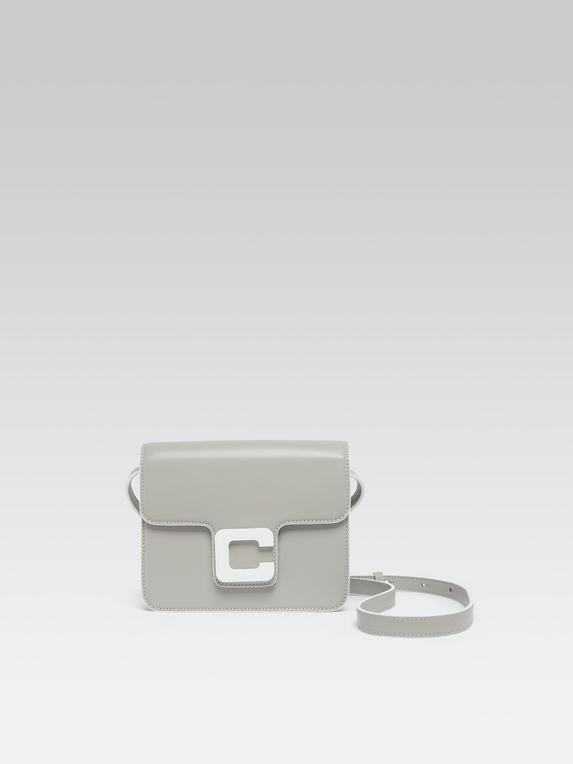 Mini Sorbonne - Gray leather bag