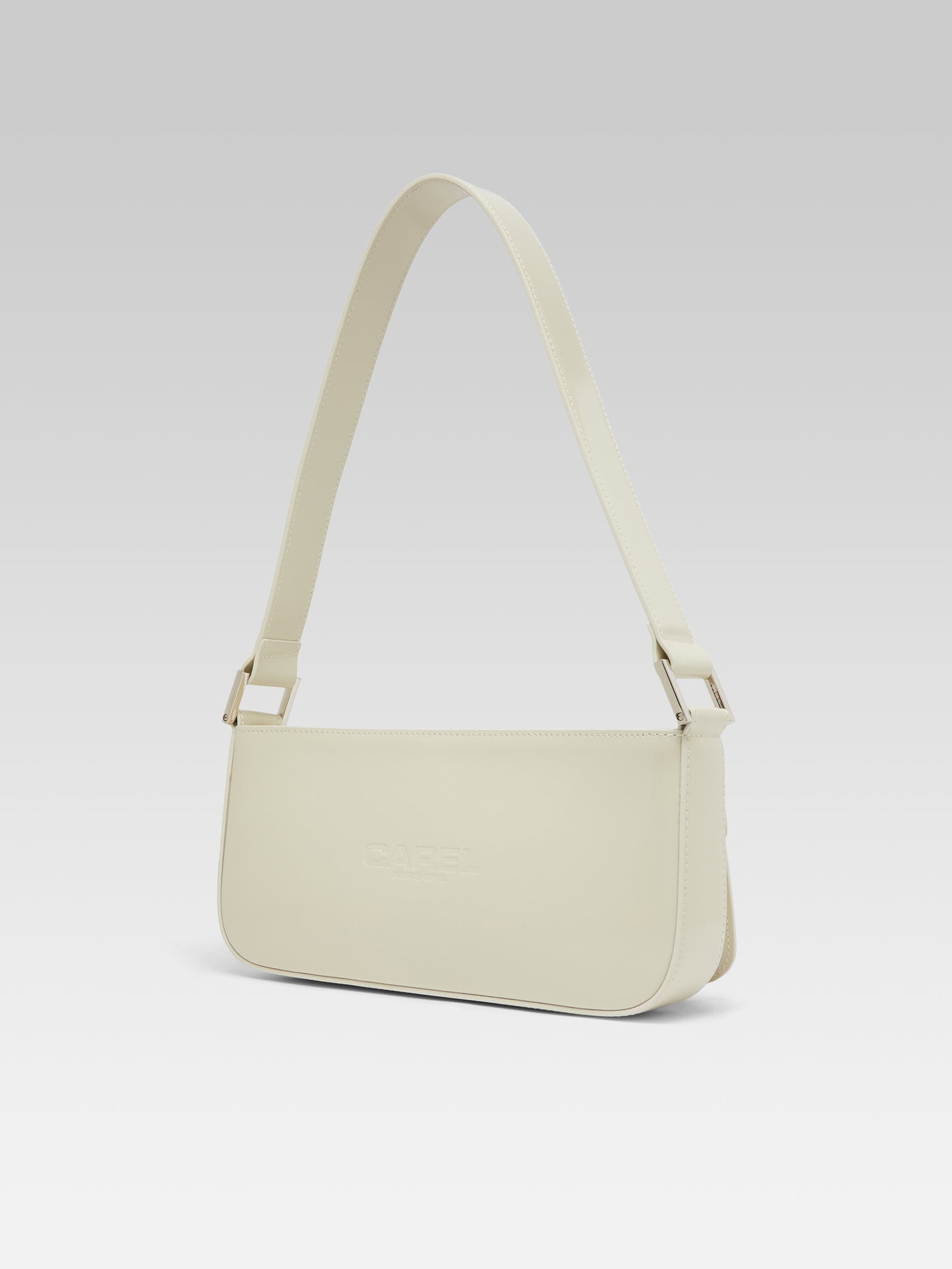 Mimi - Ivory glossy leather bag