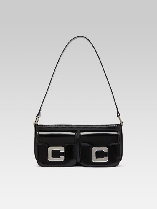 Mimi - Black glossy leather bag