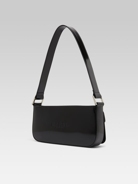 Mimi - Black glossy leather bag - Image number 7