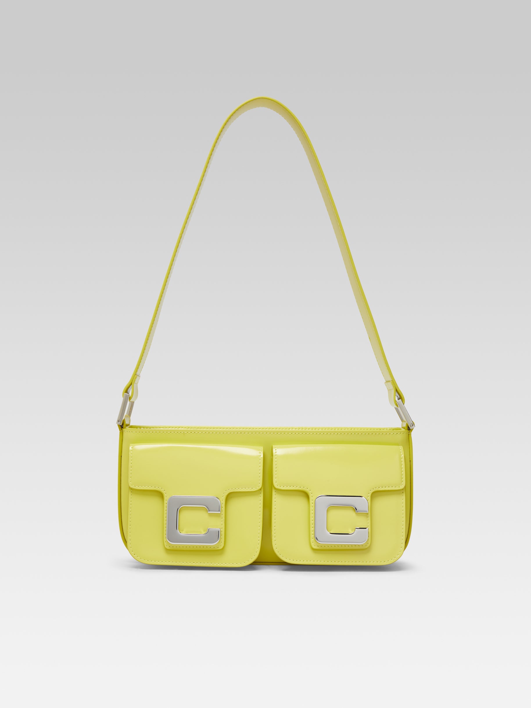 Mimi - Sac cuir glacé vert citron