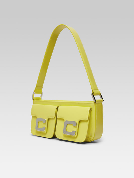 Mimi - Sac cuir glacé vert citron - Image numéro 3