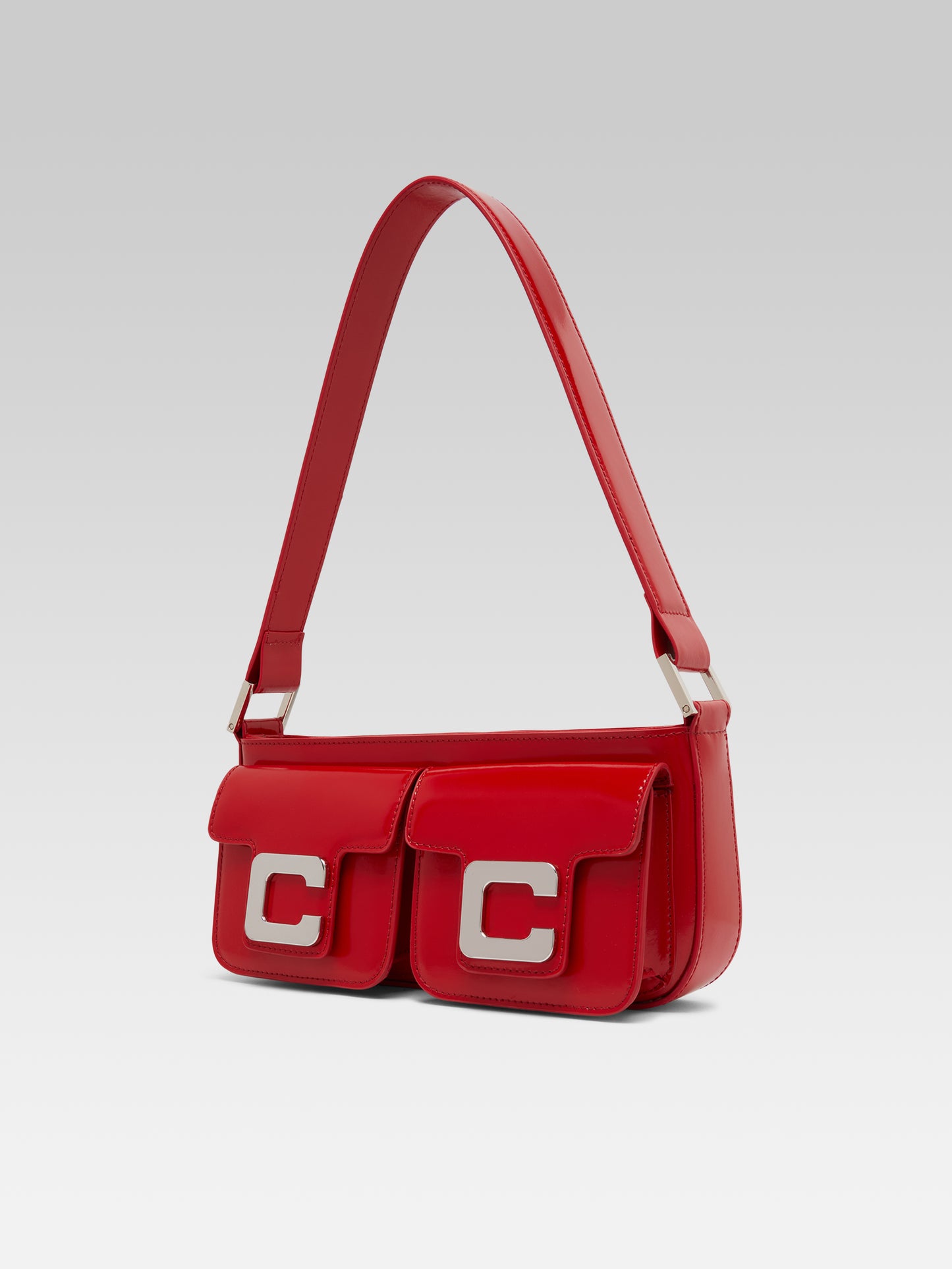 Mimi - Sac cuir glacé rouge