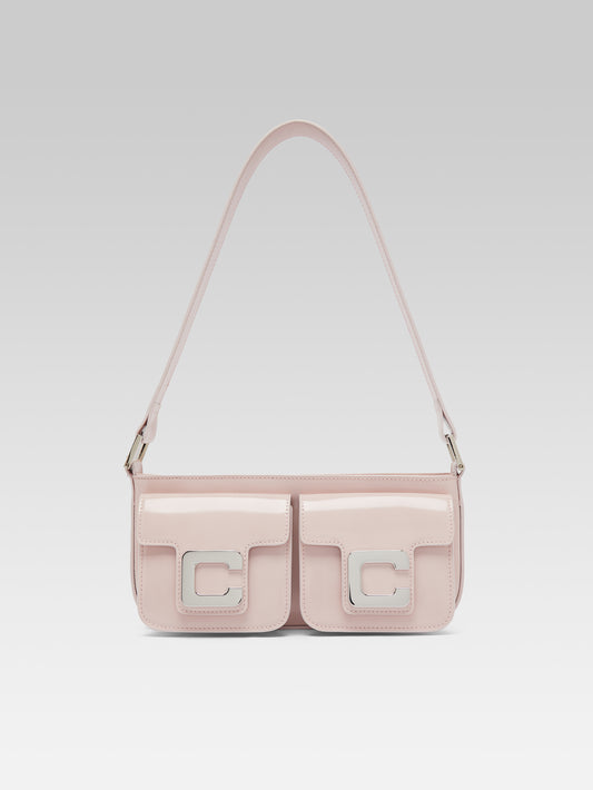 Mimi - Pale pink glossy leather bag