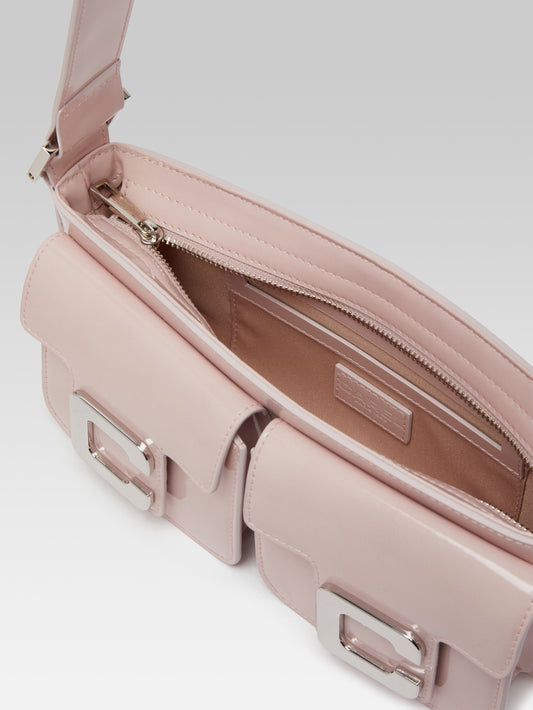 Mimi - Pale pink glossy leather bag - Image number 2