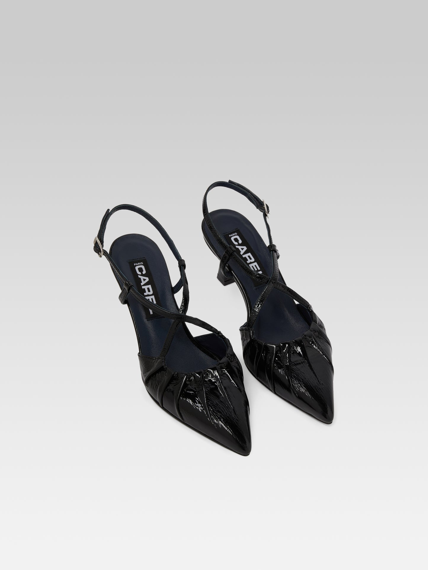 Neri - Escarpins slingback cuir naplack noir