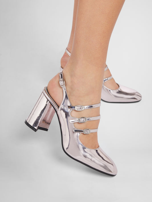 Promise - Pink reflex leather slingback Mary Janes - Image number 7