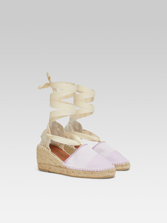 Parasol - Lilac canvas wedge espadrilles - Image number 2