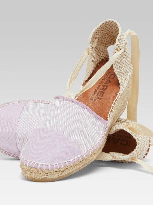 Parasol - Espadrilles compensées toile lilas - Image numéro 4