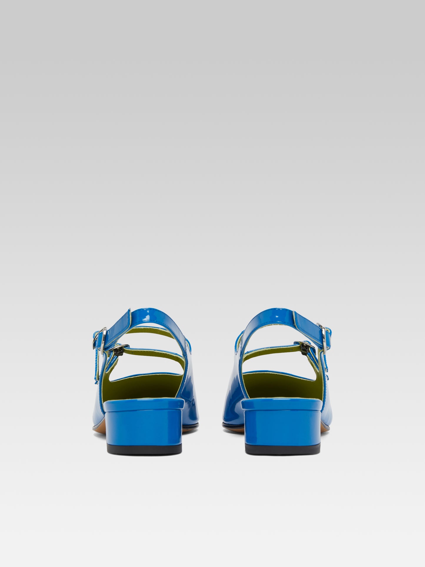 Peche - Babies slingback cuir verni bleu