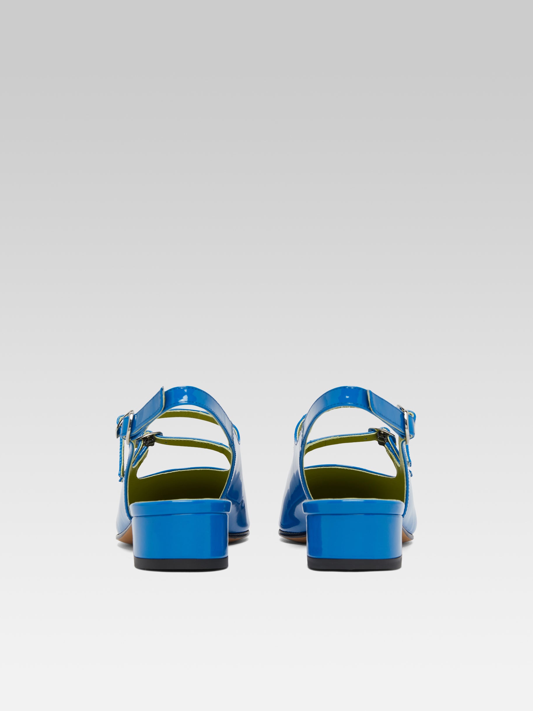 Peche - Babies slingback cuir verni bleu - Image numéro 5