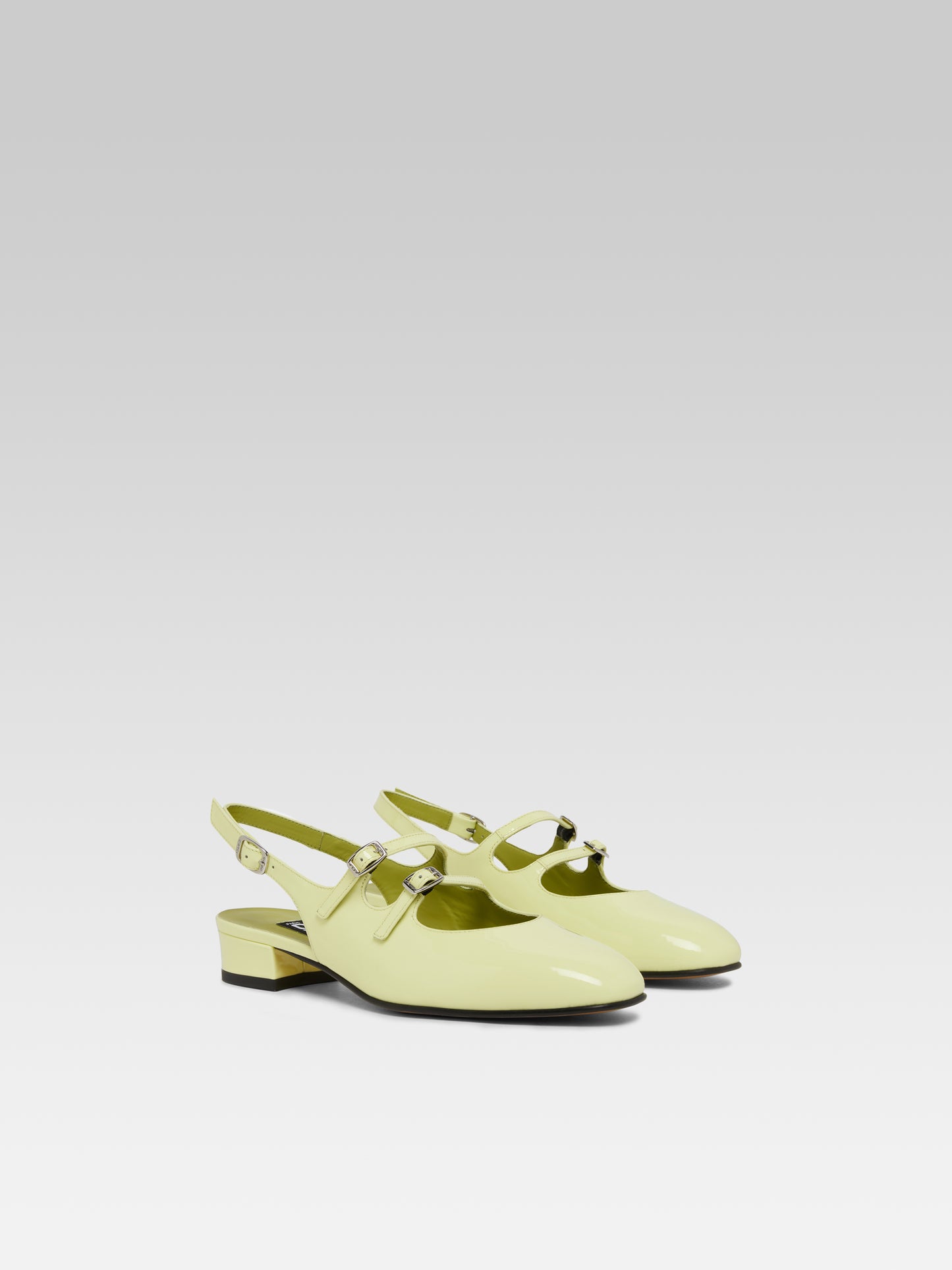 Peche - Babies slingback cuir verni citron