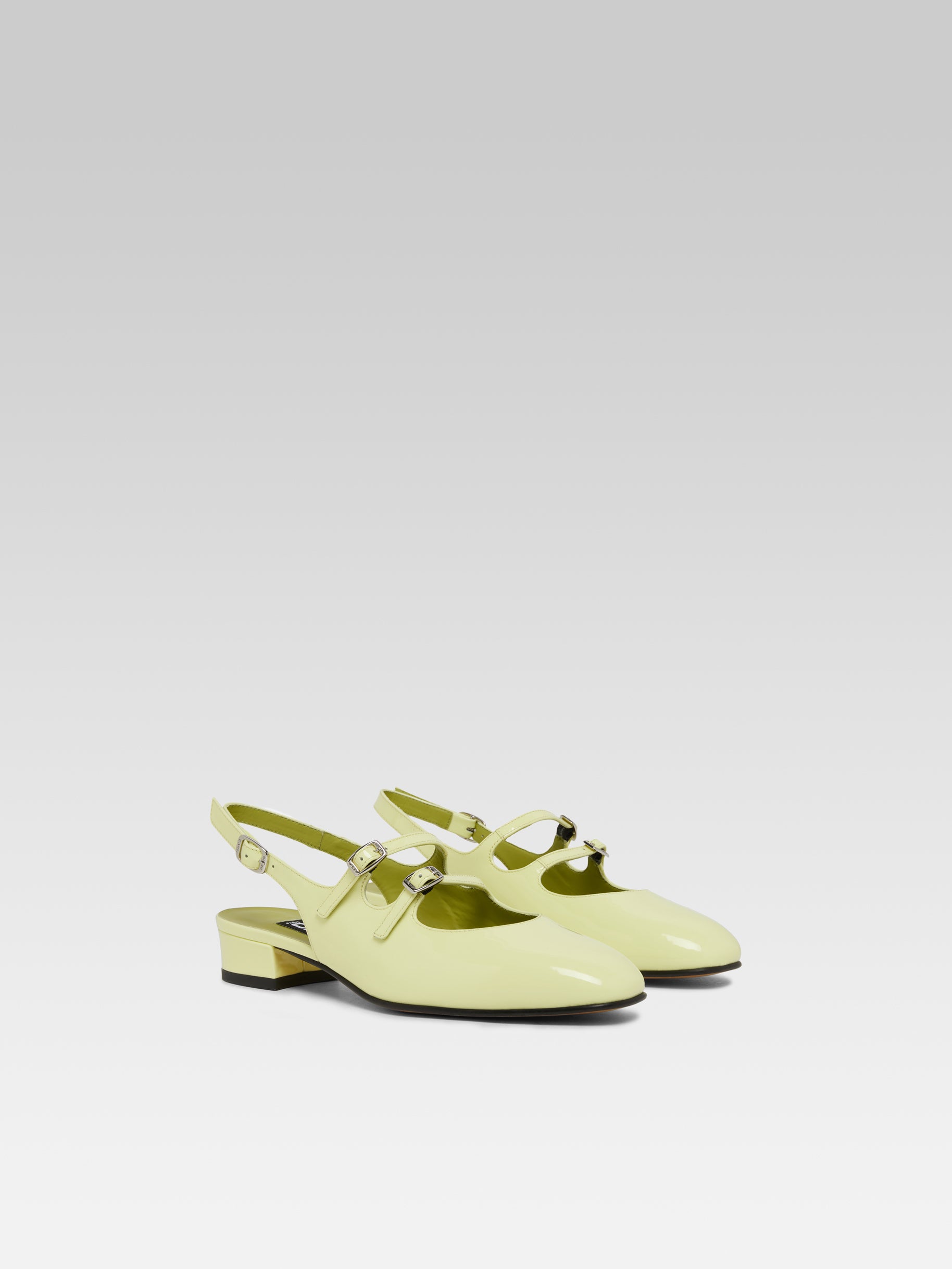 Peche - Babies slingback cuir verni citron - Image numéro 2