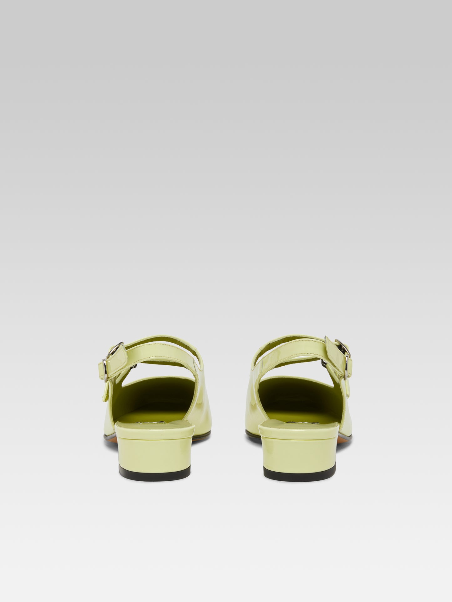 Peche - Babies slingback cuir verni citron