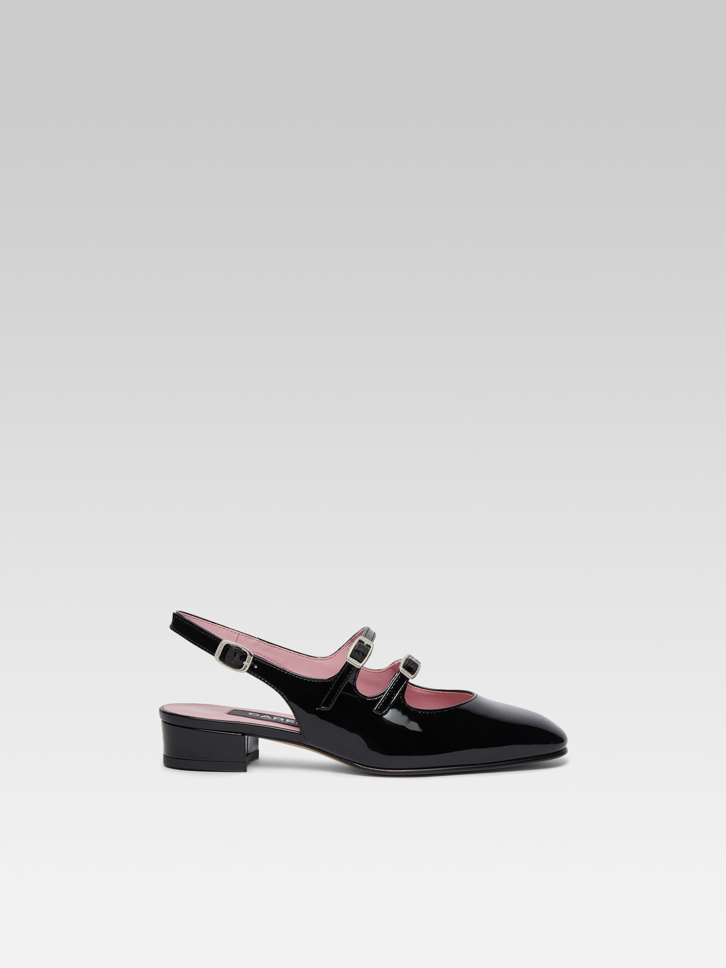 Peche - Babies slingback cuir verni noir