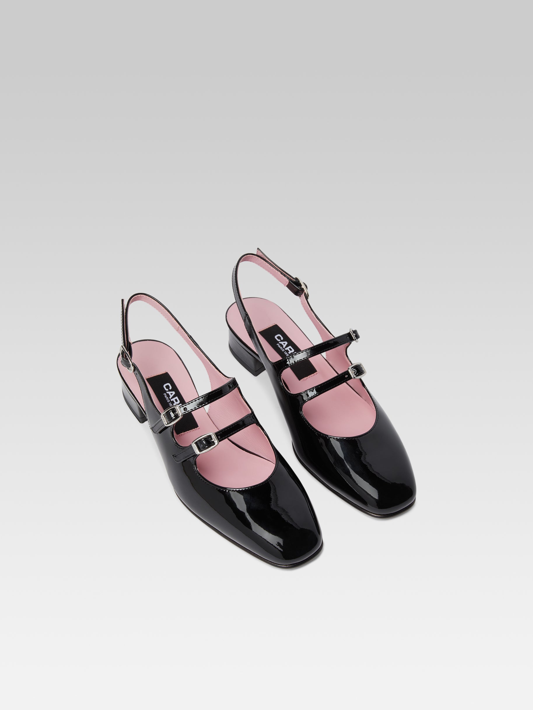 Peche - Babies slingback cuir verni noir - Image numéro 5