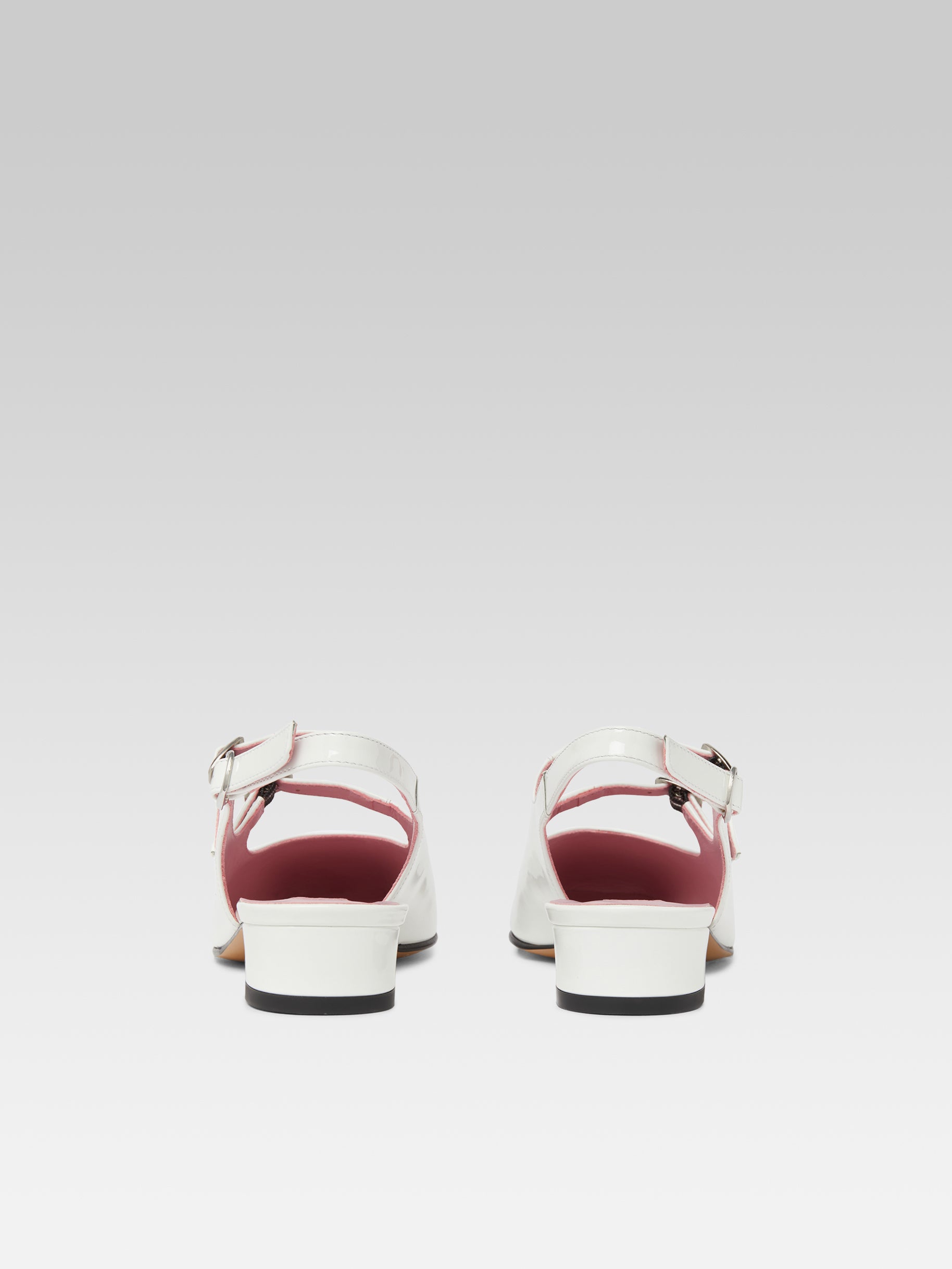 Peche - Babies slingback cuir verni blanc - Image numéro 7