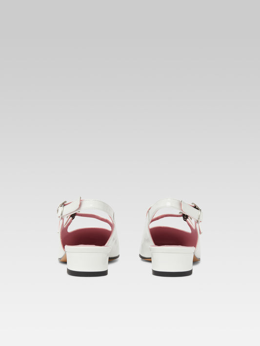 Peche - Babies slingback cuir verni blanc - Image numéro 6