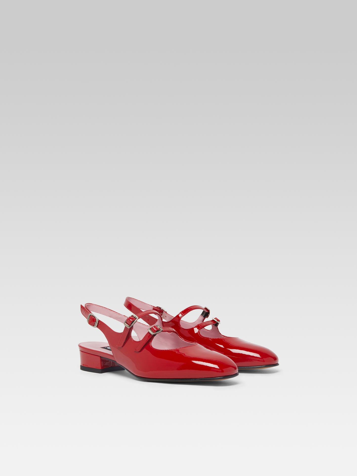 Peche - Red patent leather slingback Mary Janes