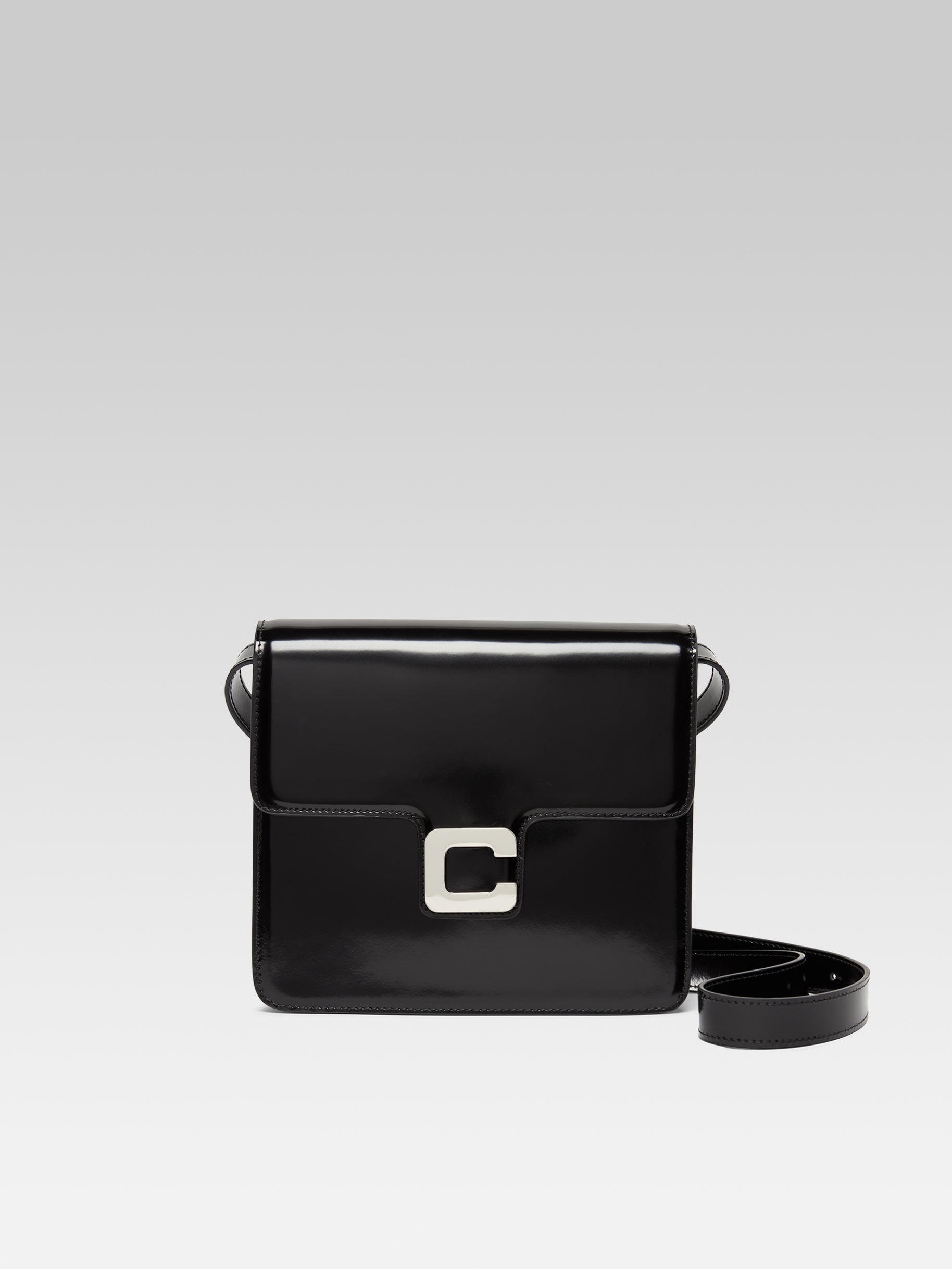 Sorbonne - Black glossy leather bag - Image number 1