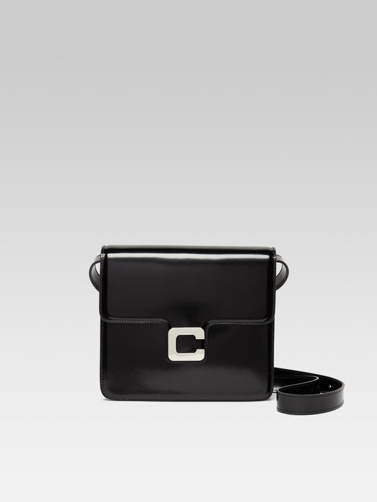 Sorbonne - Black glossy leather bag