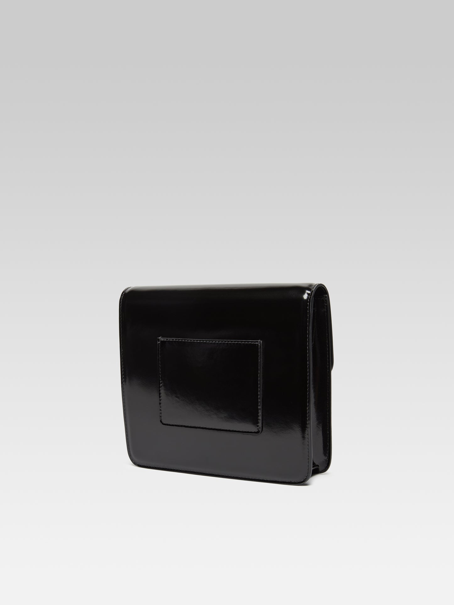 Sorbonne - Black glossy leather bag