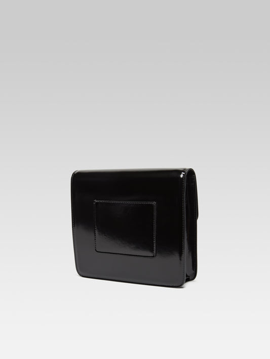 Sorbonne - Black glossy leather bag - Image number 5