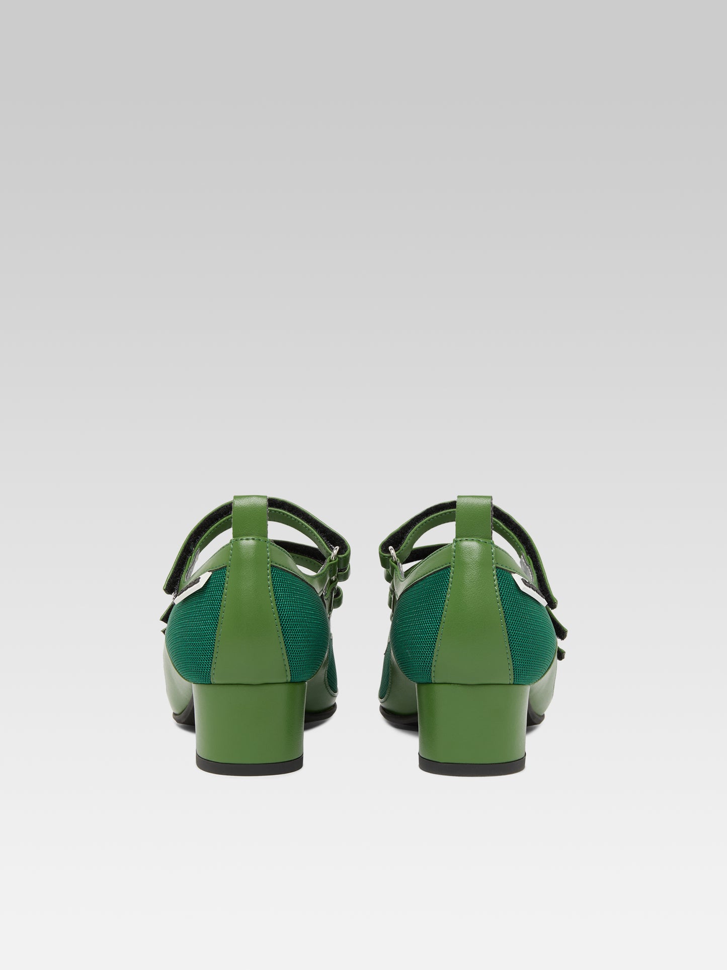 Sportina - Green Mary Janes mesh and Appleskin pumps